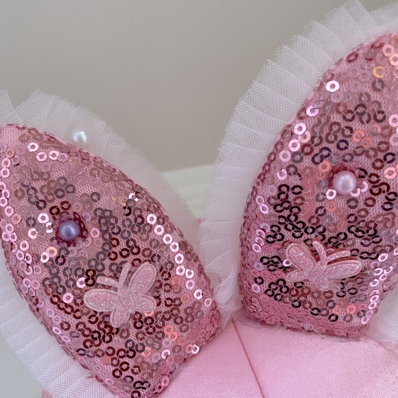 Girls pink hat with bunny ears - Picture 6 of 6